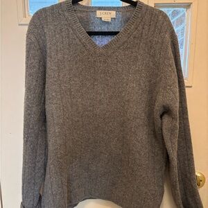 J. Crew Women's Charcoal V-Neck Sweater